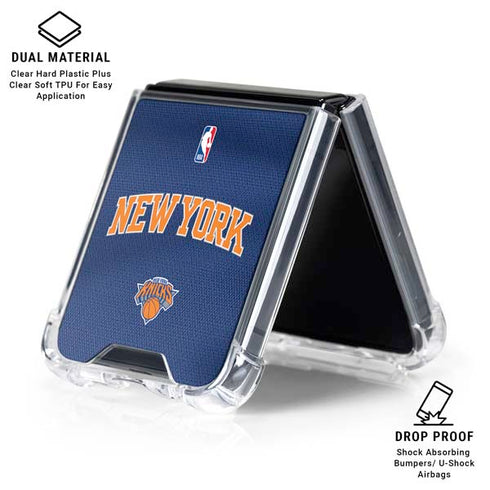 NBA New York Knicks Jersey Galaxy Z Flip6 Clear Case